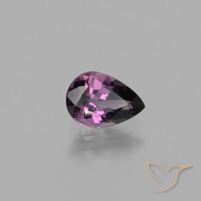 Espinélio roxo natural 1,00ct, formato de pêra, VVS