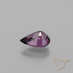 Espinélio roxo natural 1,00ct, formato de pêra, VVS