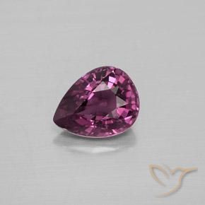 Espinélio roxo natural 1,29ct, formato de pêra, VS