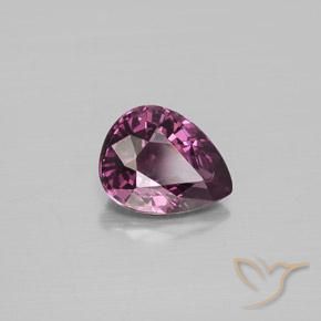 Espinélio roxo natural 1,29ct, formato de pêra, VS