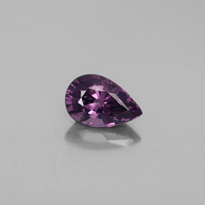 Espinélio roxo natural 1,28ct, formato de pêra, VVS
