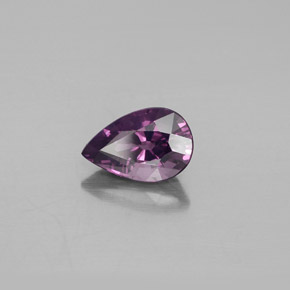 Espinélio roxo natural 1,28ct, formato de pêra, VVS