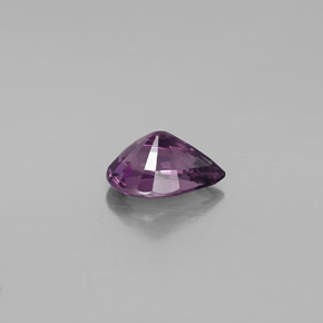 Espinélio roxo natural 1,28ct, formato de pêra, VVS