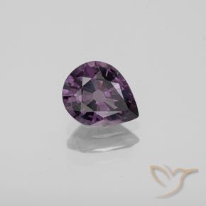 Espinélio Roxo profundo Natural 1.08ct, Formato de pêra, VVS-VS