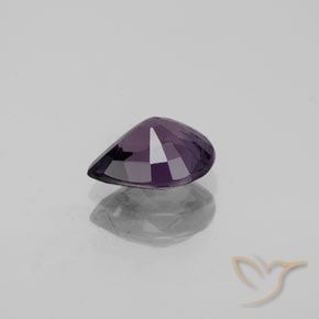 Espinélio Roxo profundo Natural 1.08ct, Formato de pêra, VVS-VS