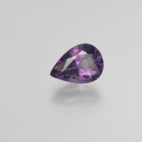 Espinélio Roxo médio-escuro Natural 1.64ct, Formato de pêra, VVS