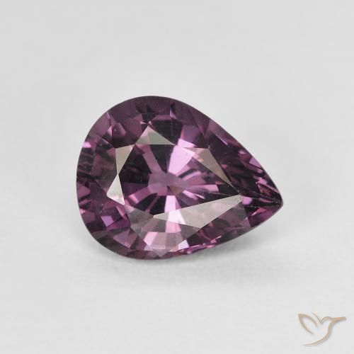 Espinélio roxo médio Natural 1.51ct, Formato de pêra, VVS-VS
