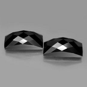 Pedras preciosas de espinélio preto natural de 25,01 ct, baguete, opaco
