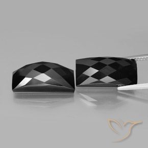24.82ctw Natural Preto Espinélio, baguete, Opaco