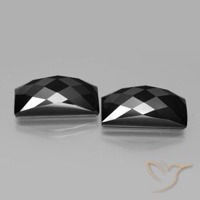 Pedras preciosas de Espinélio Preto natural de 25.08 ct, baguete, Opaco