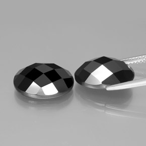 Pedras preciosas de Espinélio Schorl natural de 14.64 ct, Corte Oval, Opaco