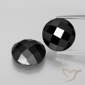 13.85ctw Natural Preto Espinélio, Redondo, Opaco
