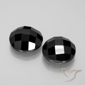 Pedras preciosas de Espinélio Preto natural de 13.85 ct, Redondo, Opaco