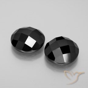 Pedras preciosas de Espinélio Preto natural de 12.95 ct, Redondo, Opaco