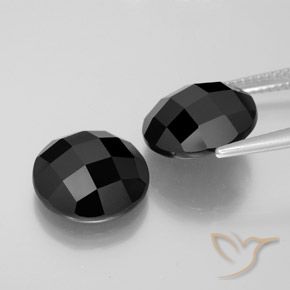 Pedras preciosas de Espinélio Preto natural de 11.99 ct, Redondo, Opaco