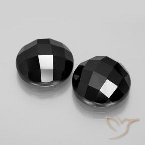 Pedras preciosas de Espinélio Preto natural de 14.84 ct, Redondo, Opaco