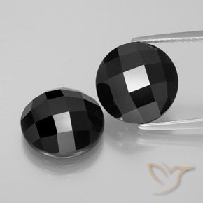 13.93ctw Natural Preto Espinélio, Redondo, Opaco