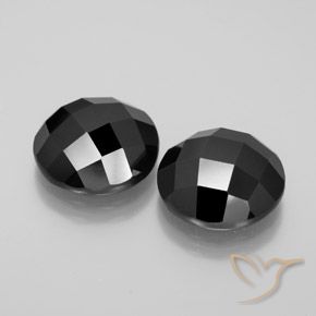 Pedras preciosas de Espinélio Preto natural de 13.93 ct, Redondo, Opaco