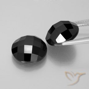 Pedras preciosas de Espinélio Preto natural de 13.93 ct, Redondo, Opaco