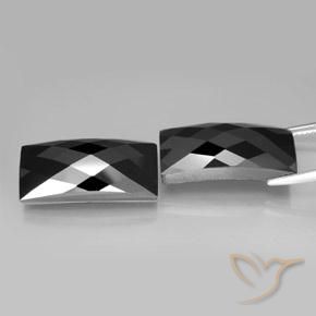 Pedras preciosas de Espinélio Preto natural de 27.88 ct, baguete, Opaco