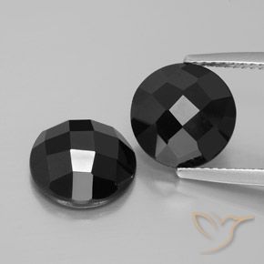 8.89ctw Natural Preto Espinélio, Redondo, Opaco