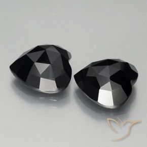 Pedras preciosas de Espinélio Preto natural de 17.33 ct, Coração, Opaco