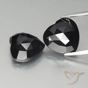 17.60ctw Natural Preto Espinélio, Coração, Opaco