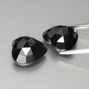 Pedras preciosas de espinélio schorl natural de 16,21 ct, formato de coração, opaco