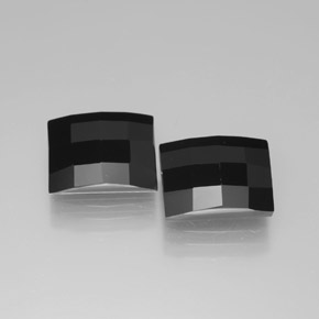 Pedras preciosas de espinélio preto natural de 6,90 ct, baguete, opaco