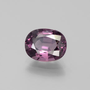 Espinélio roxo natural 1,54ct, corte oval, VS