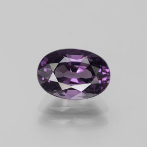 Espinélio roxo natural 1,48ct, corte oval, VVS