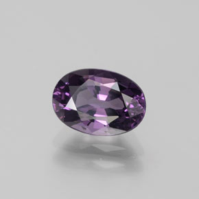 Espinélio roxo natural 1,48ct, corte oval, VVS