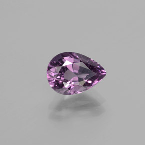 Espinélio roxo natural 1,47ct, formato de pêra, VS