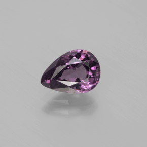 Espinélio roxo natural 1,35ct, formato de pêra, VVS