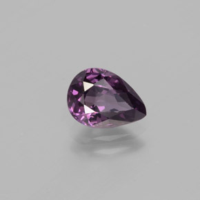 Espinélio roxo natural 1,35ct, formato de pêra, VVS
