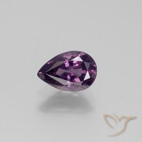 Espinélio roxo de 1,61 quilates, corte pera da Tanzânia de 9,3 x 6,3 mm, Photo A