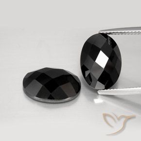 14.85ctw Natural Preto Espinélio, oval, Opaco