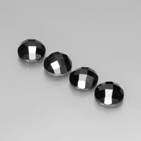 Pedras preciosas de Espinélio Schorl natural de 19.07 ct, Corte Redondo, Opaco