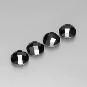Pedras preciosas de Espinélio Schorl natural de 19.07 ct, Corte Redondo, Opaco