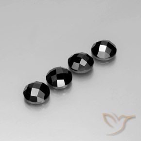 Pedras preciosas de Espinélio Preto natural de 14.83 ct, Redondo, Opaco