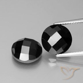 8.52ctw Natural Preto Espinélio, Redondo, Opaco