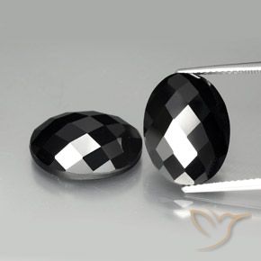 21.22ctw Natural Preto Espinélio, oval, Opaco