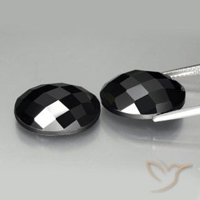 Pedras preciosas de Espinélio Preto natural de 21.22 ct, oval, Opaco