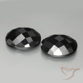Pedras preciosas de Espinélio Preto natural de 22.02 ct, oval, Opaco