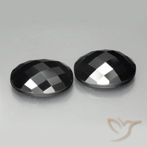 Pedras preciosas de Espinélio Preto natural de 20.30 ct, oval, Opaco