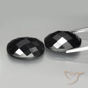 Pedras preciosas de Espinélio Preto natural de 20.30 ct, oval, Opaco