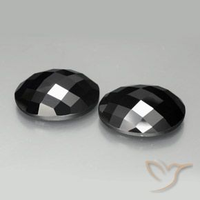 Pedras preciosas de Espinélio Preto natural de 19.65 ct, oval, Opaco