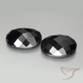 Pedras preciosas de Espinélio Preto natural de 20.00 ct, oval, Opaco