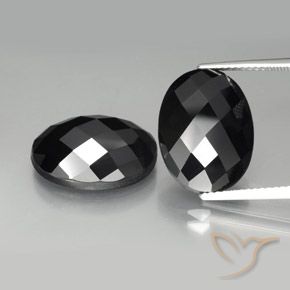 22.04ctw Natural Preto Espinélio, oval, Opaco