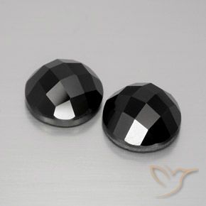 Pedras preciosas de Espinélio Preto natural de 10.13 ct, Redondo, Opaco